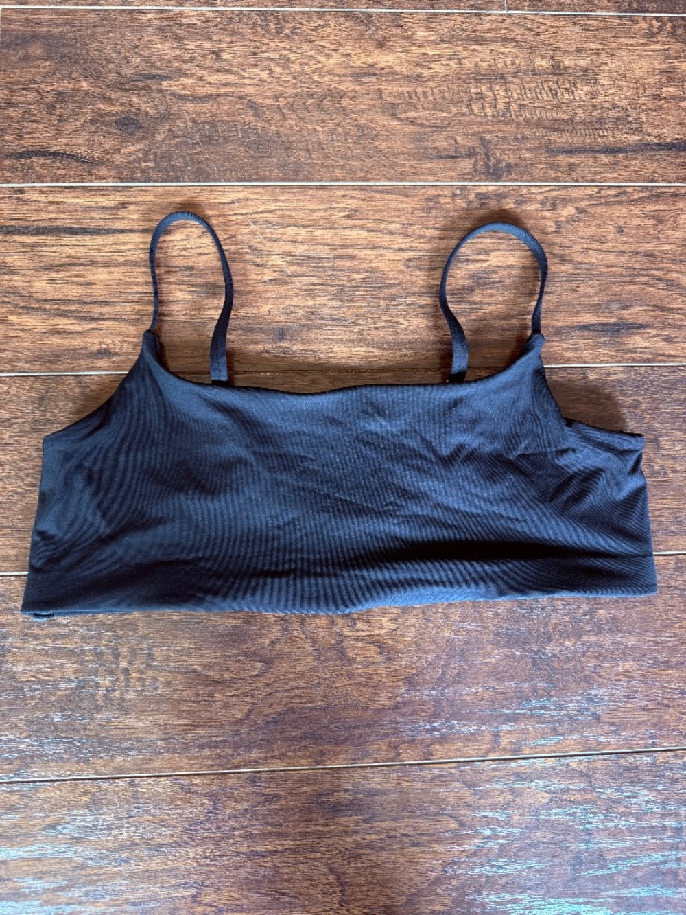 Athleta Scoop Bikini Top Black L D-DD Adjustable Straps